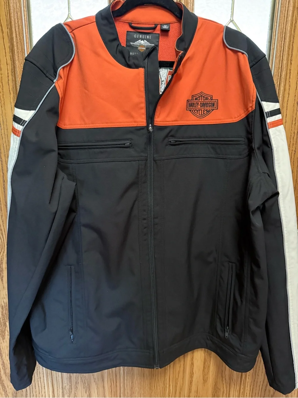 Harley-Davidson Black & Orange Lightweight Riding Jacket